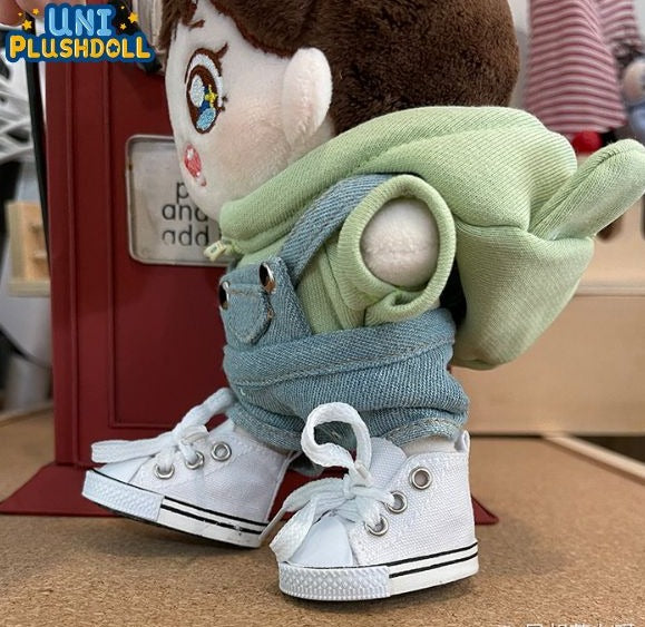Uni Plush Doll Casual Lace-Up Canvas Shoes 20cm Plush Cotton Doll Shoes (clothes)