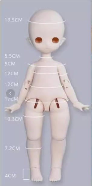 BJD Smiling Bear Girl-  Official Female Base Model in SD Style - 1/6 Scale
