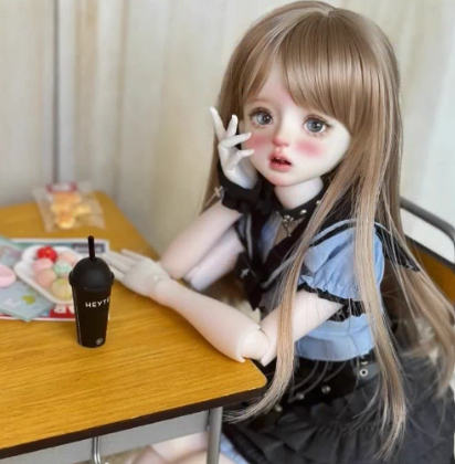 BJD Saki - Official Female Doll Full Set | Authentic BJD Base Model with SD Makeup -  1/4 Scale