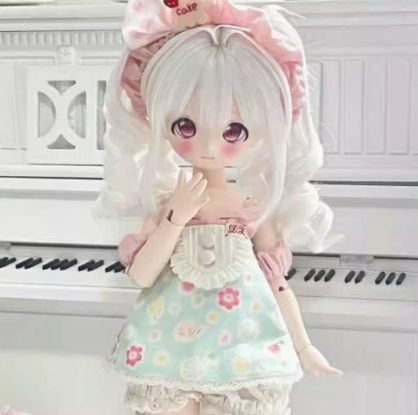 BJD Egg Bear Girl -  Official Female Base Model in SD Style Figurine- 1/4 Scale