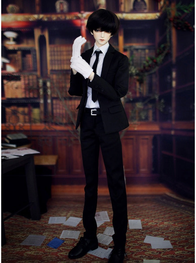 BJD [Men's Clothing] Black suit set - U1234 mature male, muscular male, men's clothing, customizable sizes- 1/4 Scale