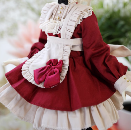 BJD [Doll Clothing]- U1246 Vintage Maid Outfit, Dress, One-Piece Dress, Customizable Sizes, SD Doll Clothing- 1/4, 1/6, 1/3 scale