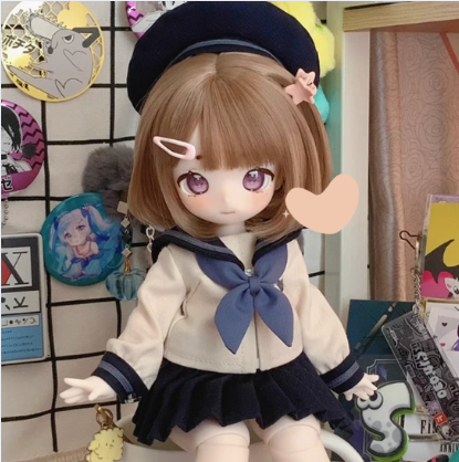 BJD Smiling Bear Girl-  Official Female Base Model in SD Style - 1/6 Scale