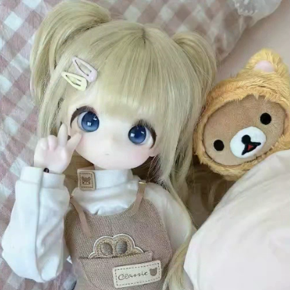 BJD Smiling Bear Doll - Official Female Doll Base Model in SD Figurine- 1/4 Scale