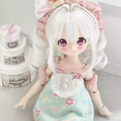 BJD Egg Bear Girl -  Official Female Base Model in SD Style Figurine- 1/4 Scale