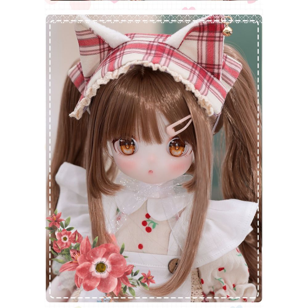 BJD Bear Girl- U1245 Anime-Style , Optional Human Body or Bear Body, BJD blank body, SD doll, BJD figure doll- 1/4 Scale