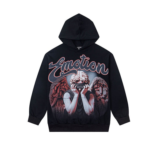 EMOTION Fallen Angel Graphic Pullover Hoodie