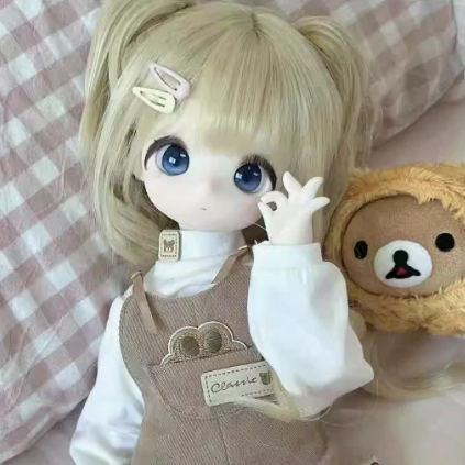 BJD Smiling Bear Doll - Official Female Doll Base Model in SD Figurine- 1/4 Scale