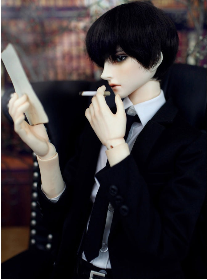 BJD [Men's Clothing] Black suit set - U1234 mature male, muscular male, men's clothing, customizable sizes- 1/4 Scale