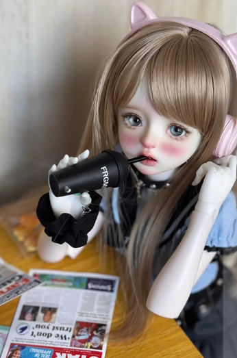 BJD Saki - Official Female Doll Full Set | Authentic BJD Base Model with SD Makeup -  1/4 Scale