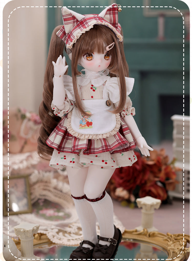 BJD Bear Girl- U1245 Anime-Style , Optional Human Body or Bear Body, BJD blank body, SD doll, BJD figure doll- 1/4 Scale