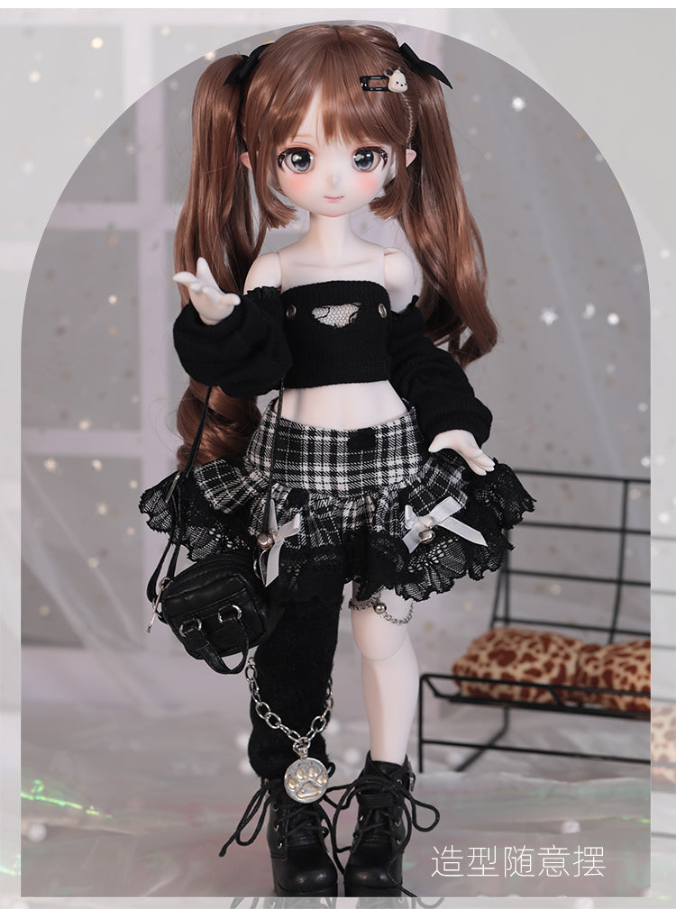 BJD Smiling Bunny Girl- U1227 Authentic Anime Style, blank body, BJD figure, SD doll - 1/4 Scale