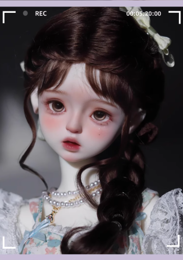 BJD Carla Saki - Female Authentic SD Doll, Articulated Jointed Figurine with Makeup Full Set Noble Style-1/4 Scale