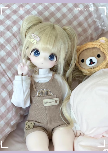 BJD Smiling Bear Doll - Official Female Doll Base Model in SD Figurine- 1/4 Scale