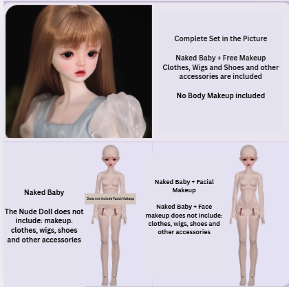 BJD Saki - Official Female Doll Full Set | Authentic BJD Base Model with SD Makeup -  1/4 Scale