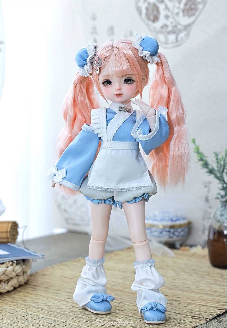 BJD Yenny & Penny - U1265 Original & Authentic BJD Girl Doll – Cute Resin SD-Style Doll with Multiple Poseable Joints- 1/6 Scale