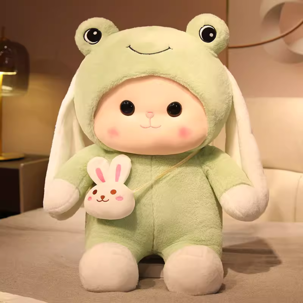 Cute Kawaii Adorable Bunny Plush Toy, Huggable Pillow, Soft Stuffed Animal, Girl's Bed Sleeping Support, Doll, Birthday Gift for Girls. PN5005