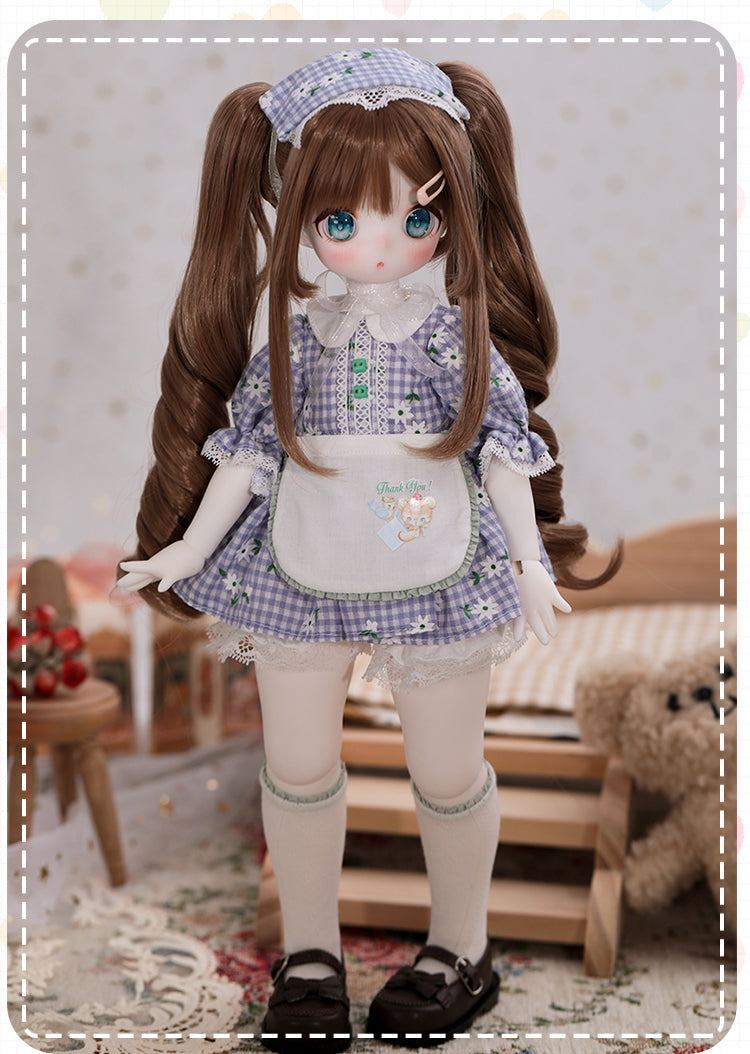 BJD Bear Girl- U1245 Anime-Style , Optional Human Body or Bear Body, BJD blank body, SD doll, BJD figure doll- 1/4 Scale