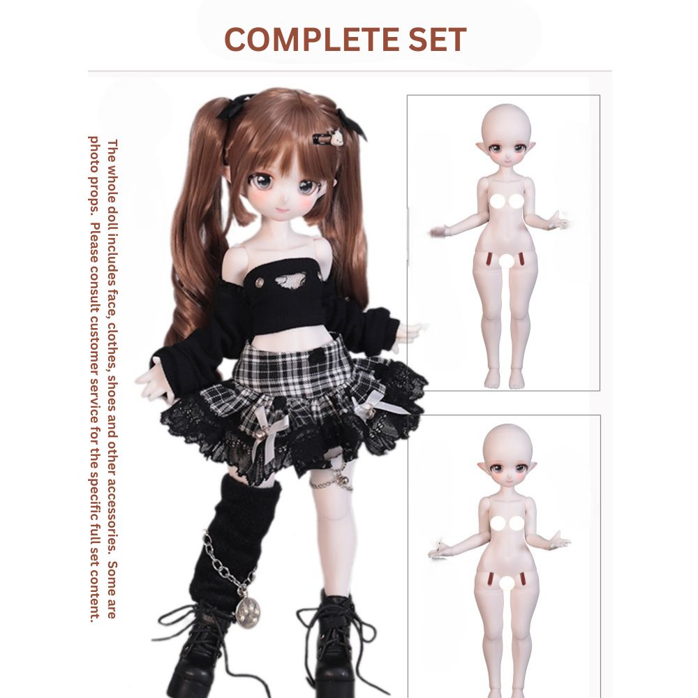 BJD Smiling Bunny Girl- U1227 Authentic Anime Style, blank body, BJD figure, SD doll - 1/4 Scale