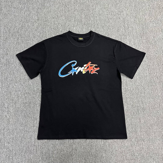 Graphic Print Oversized T-Shirt Men Streetwear Casual Short Sleeve Tee