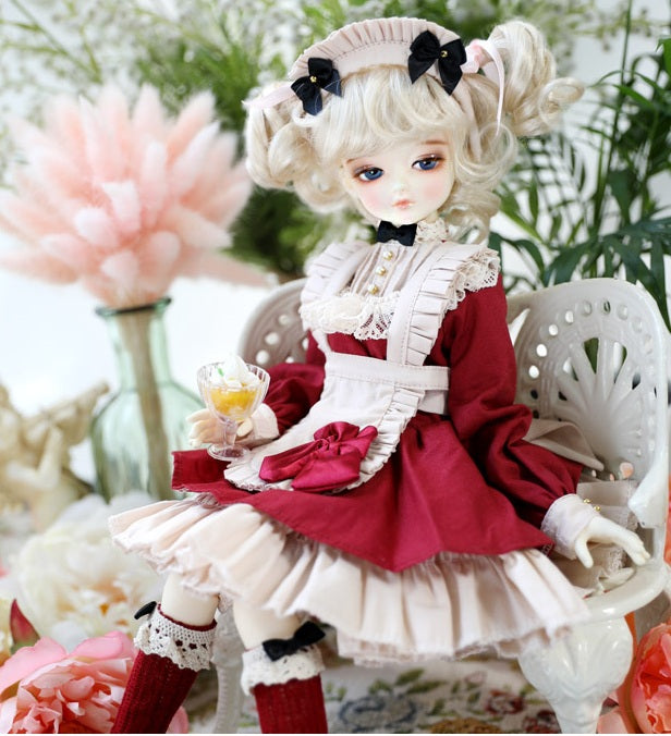 BJD [Doll Clothing]- U1246 Vintage Maid Outfit, Dress, One-Piece Dress, Customizable Sizes, SD Doll Clothing- 1/4, 1/6, 1/3 scale