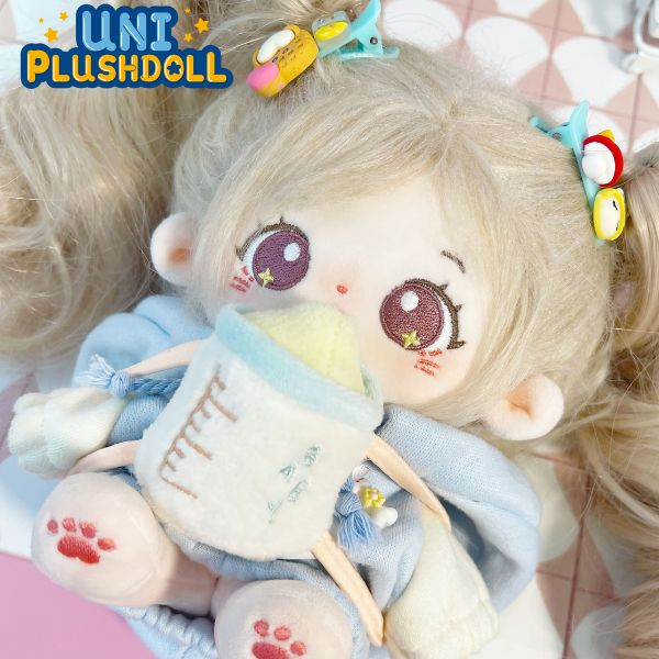 Uni Plush Doll Feeding Bottle 20cm Plush Cotton Doll Clothes