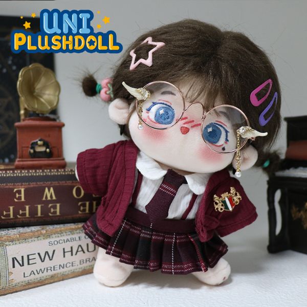 Uni Plush Doll Academic Knitted Autumn and Winter Coat British Uniform 20cm Plush Cotton Doll Clothes
