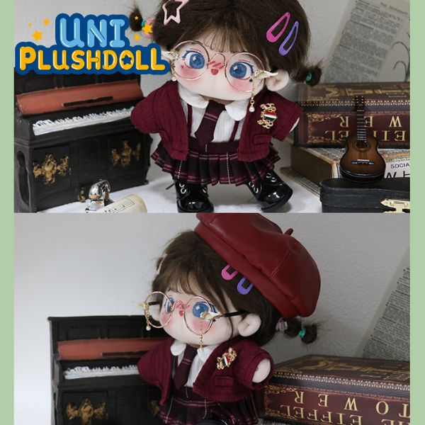 Uni Plush Doll Academic Knitted Autumn and Winter Coat British Uniform 20cm Plush Cotton Doll Clothes