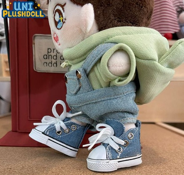 Uni Plush Doll Casual Lace-Up Canvas Shoes  20cm Plush Cotton Doll Shoes (clothes)