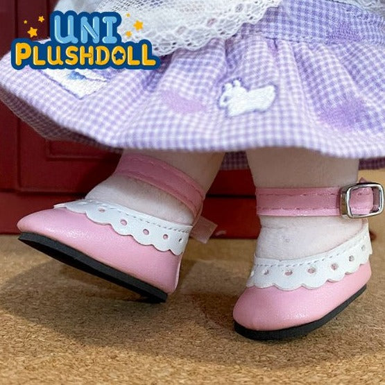 Uni Plush Doll Lace Leather Shoes 20cm Plush Cotton Doll Clothes
