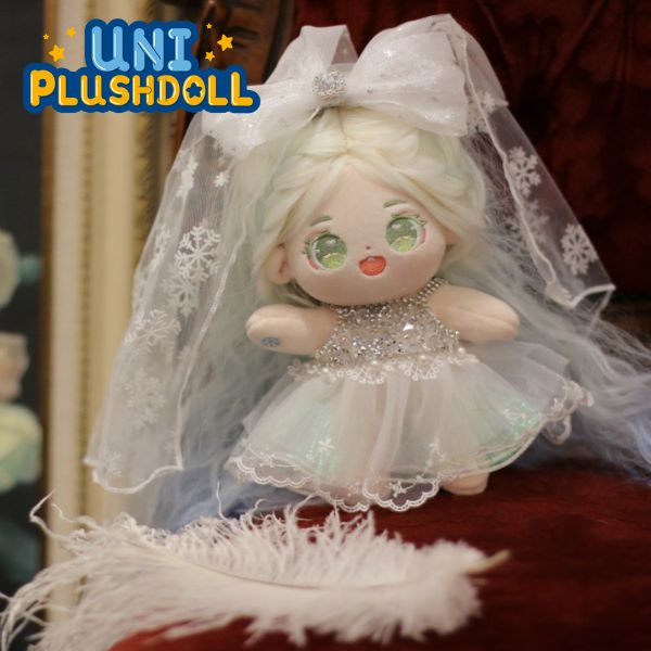 Uni Plush Doll Women's Freya Dress Wedding Dress Suit 20cm Plush Cotton Doll Clothes